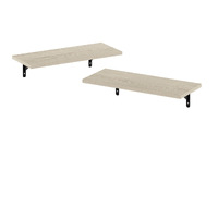 Furinno Rossi 18-Inch Wall Mounted Floating Display Shelves, Metropolitan Pine, Set of 2