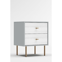Saige Nightstand - Weathered White/Gray