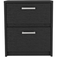 Trivor 2 Drawers Nightstand -Bedroom-Black