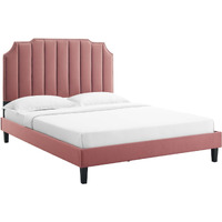 Colette King Performance Velvet Platform Bed