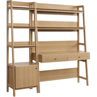 Bixby 2-Piece Wood Office Desk and Bookshelf