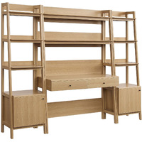 Bixby 3-Piece Wood Office Desk and Bookshelf