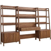 Bixby 3-Piece Wood Office Desk and Bookshelf