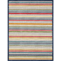 Calla 6927 Ivory/Multi Stripes Area Rug, Size - 3'3" x 4'11"