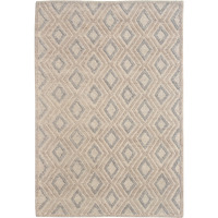 Chloe 7722 Natural Grey Diamond Area Rug, Size - 6' x 9'