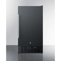 18" wide ADA compliant built-in undercounter all-refrigerator in black with digital thermostat and front lock