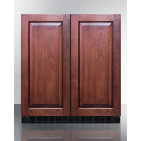 30" wide undercounter frost-free side-by-side refrigerator-freezer with panel-ready doors