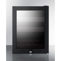 BeautiFridge cosmetics refrigerator with pink shelving and tinted glass door