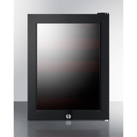BeautiFridge cosmetics refrigerator with ruby shelving and tinted glass door