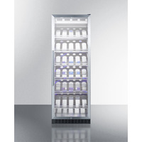 Commercial full-size wine cellar with champagne style shelving