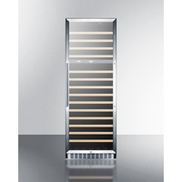 2-zone 160 bottle wine cellar with glass door, digital thermostat, and stainless steel wrapped cabinet