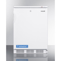Freestanding medical all-freezer capable of -25 C operation with front-mounted lock