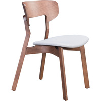 Russell Dining Chair (Set of 2) Walnut and Light Gray
