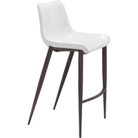 Magnus Barstool (Set of 2) White and Walnut