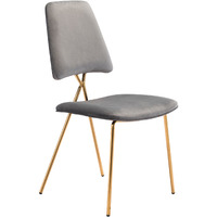 Chloe Dining Chair (Set of 2) Gray and Gold