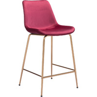 Tony Counter Stool Red and Gold