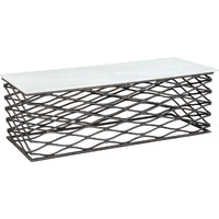 Duchess Coffee Table White and Antique Bronze