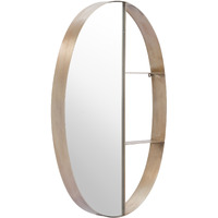Latitude Oval Shelf Mirror Antique Bronze