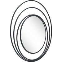 Luna Round Mirror Black