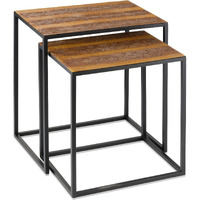Cascabel Faux Rattlesnake Skin End Tables - Set of 2