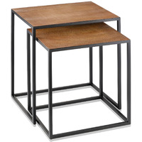 Leon Faux Lion Skin End Tables - Set of 2