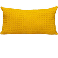 Parkland Collection Transitional Solid Yellow 14" x 26" Pillow