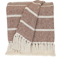 Parkland Collection Transitional Stripe Rust Rectangle 50" x 60" Throw
