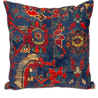 Parkland Collection Transitional Tapestry Blue Square 18" x 18" Pillow
