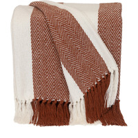 Parkland Collection Transitional Stripe Rust Rectangle 60" x 50" Throw