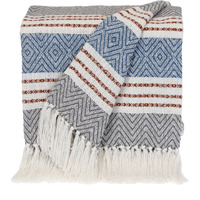 Parkland Collection Transitional Stripes Gray Rectangle 50" x 60" Throw