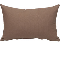 Parkland Collection Transitional Solid Brown Rectangle 18" x 12" Pillow