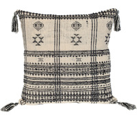 Parkland Collection Transitional Tribal Beige Square 18" x 18" Pillow