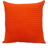 Parkland Collection Transitional Solid Orange Square 20" x 20" Pillow