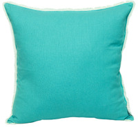 Parkland Collection Transitional Solid Blue Square 20" x 20" Pillow