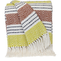 Parkland Collection Transitional Stripes Rust Rectangle 50" x 60" Throw