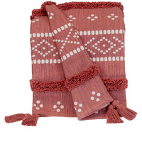 Parkland Collection Transitional Stripes and Dots Pink 50" x 60" Throw