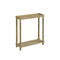 New Ridge Home Goods Harrison Narrow Side End Tables with Shelf, Set of 2, Distressed Oak