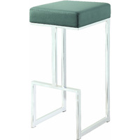 Contemporary Chrome and Grey 29" Bar Stool