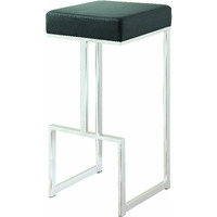 Contemporary Chrome and Black 29" Bar Stool