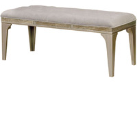 Wooden Bench With Comfy Cushioned Seat Gray