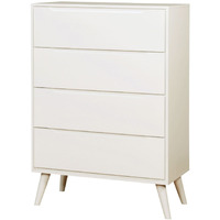 Mid Century Modern Style Wooden Chest, White