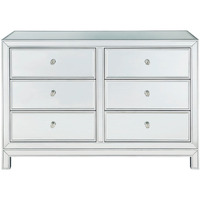 Dresser 6 drawers 48in. W x 18in. Din. x 32in. H in antique silver paint