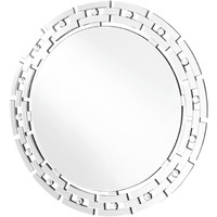 Sparkle 36 in. Contemporary Round Mirror in Clear