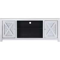 59 in. crystal mirrored TV stand