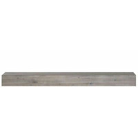 Acacia 72" Shelf or Mantel Shelf with Weathered Gray Finish and Natural Distressing
