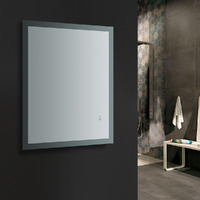 Fresca Angelo 36" Wide x 30" Tall Bathroom Mirror w/ Halo Style LED Lighting and Defogger