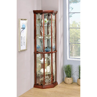 Traditional Medium Brown Curio Cabinet