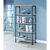 Guthrie Industrial Grey Driftwood Bookcase