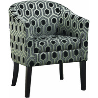 Charlotte Hexagon Print Accent Chair