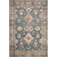 Skye 1'-6" X 1'-6" Sample Swatch Rug, Sea / Rust